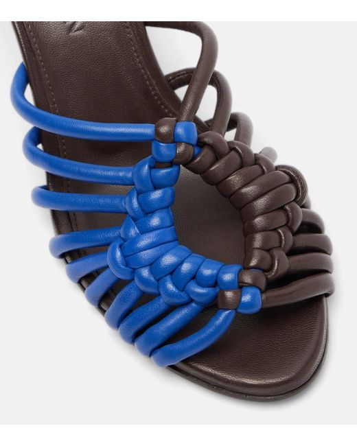 J.W. Anderson Blue Plot Woven Leather Sandals