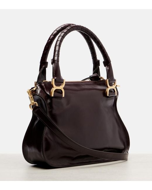 Chloé Black Marcie Small Leather Shoulder Bag