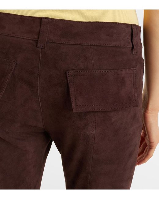 Stouls Purple Pawlonia Suede Flared Pants
