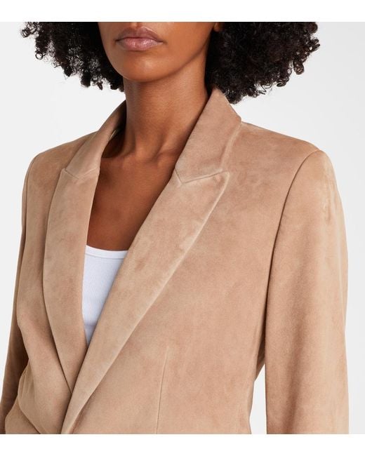 FRAME Natural Suede Blazer