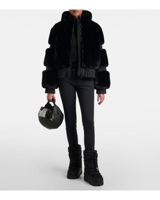 Goldbergh Black Furry Ski Jacket