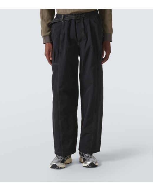 And Wander Black Technical Sweatpants for men