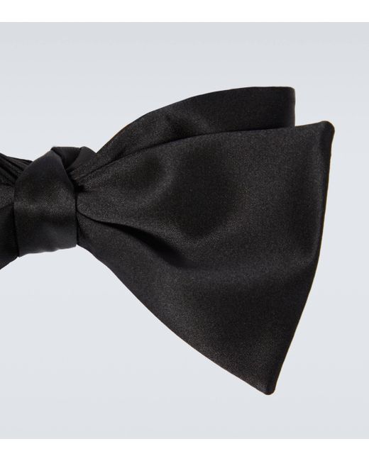 Brioni Black Silk Bow Tie for men