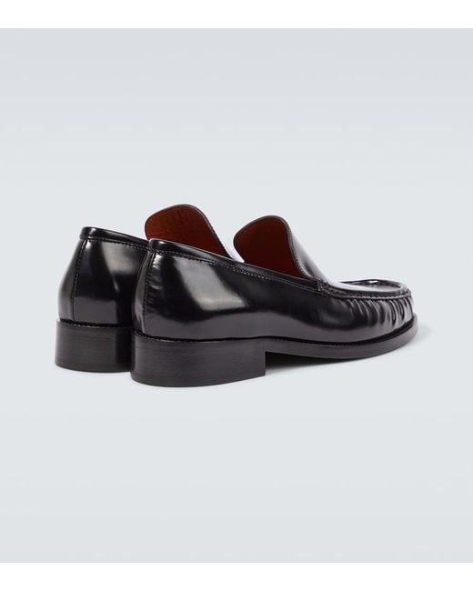 Acne Black Leather Loafers for men