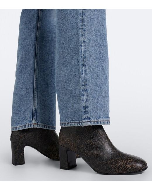 Jimmy Choo Black Daze Leather Ankle Boots