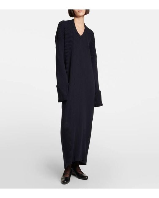 The Row Blue Maxikleid Elodie Aus Baumwolle