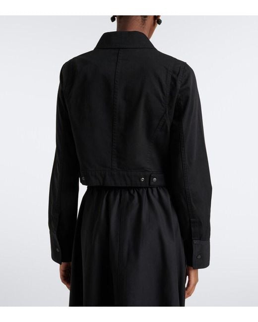 Vince Black Cropped Cotton Jacket