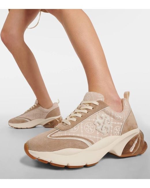 Tory Burch White Good Luck Panelled Sneakers