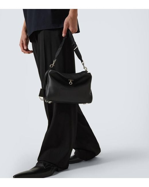 Balenciaga White Rodeo Small Leather Messenger Bag for men
