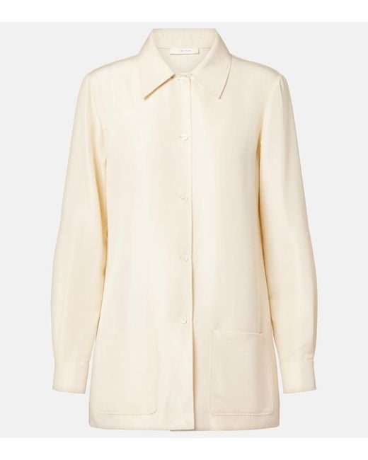 The Row Natural Lucetta Silk Shirt