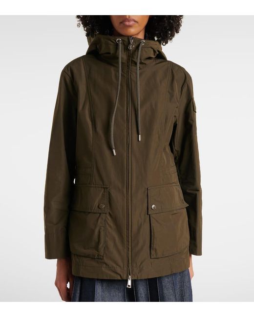 Moncler Green Leandro Technical Poplin Jacket