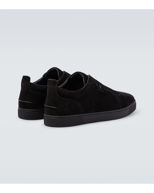 Christian Louboutin Slip-On Sneakers St Louis Aus Veloursleder in Black für Herren