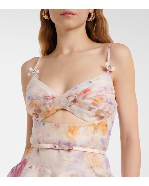 Zimmermann Pink Dress With Floral Motif