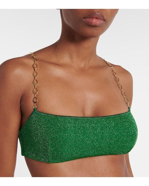 Bikini Lumiere O Chain Con Lame di Oseree in Green