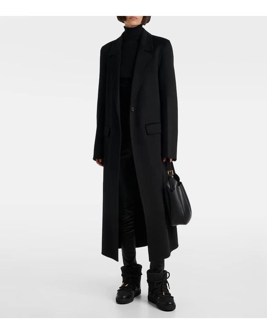 Inuikii Black Felt Leather-Trimmed Snow Boots