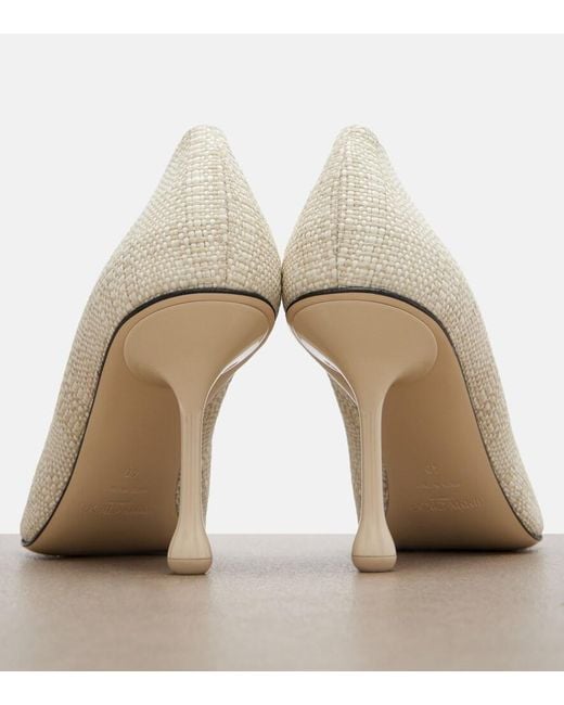 Jimmy Choo White Ixia Woven Pumps