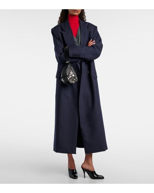 Staud Black Demy Small Studded Leather Shoulder Bag