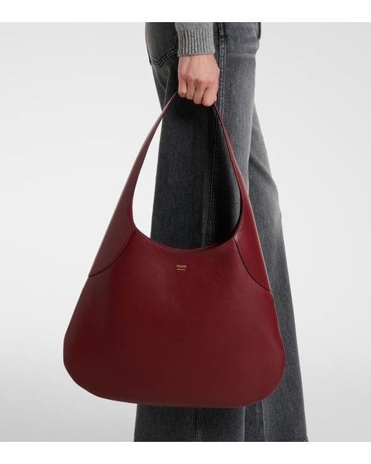 Khaite Red Joan Large Leather Shoulder Bag