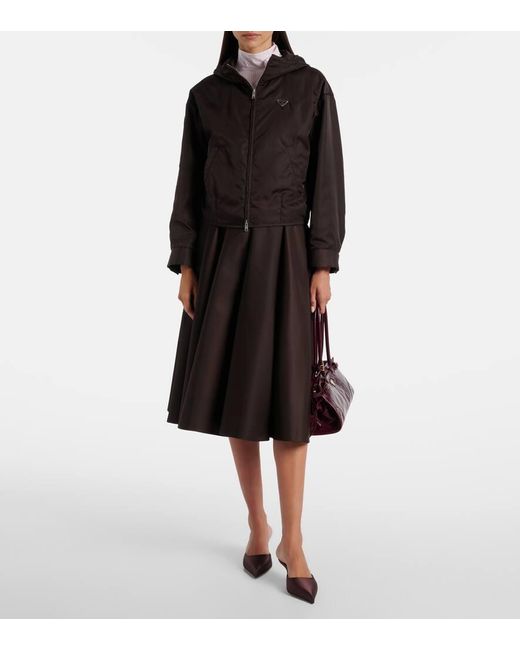 Chaqueta De Re-Nylon Con Capucha Prada de color Black