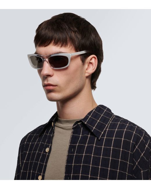 Our Legacy Gray Shelter Rectangular Sunglasses for men