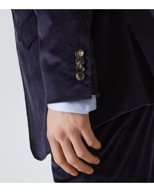Gabriela Hearst Blue Cotton Corduroy Blazer for men
