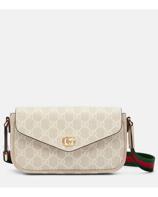 Gucci Natural Ophidia Canvas Crossbody Bag
