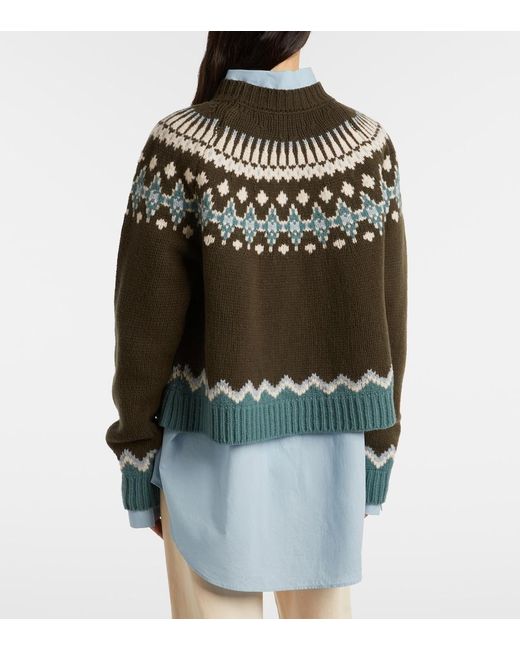 Alanui Green Sweet Winter Virgin Wool Sweater