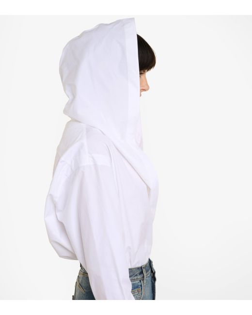 Alaïa White Hooded Bodysuit