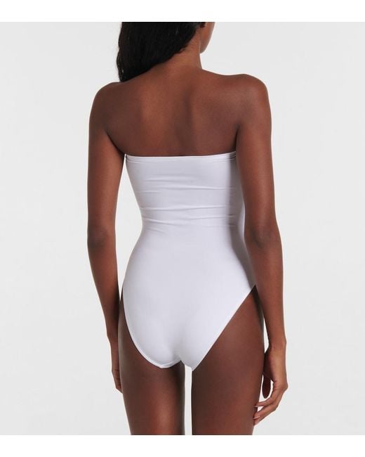 Eres White Bandeau One-Piece Swimsuit