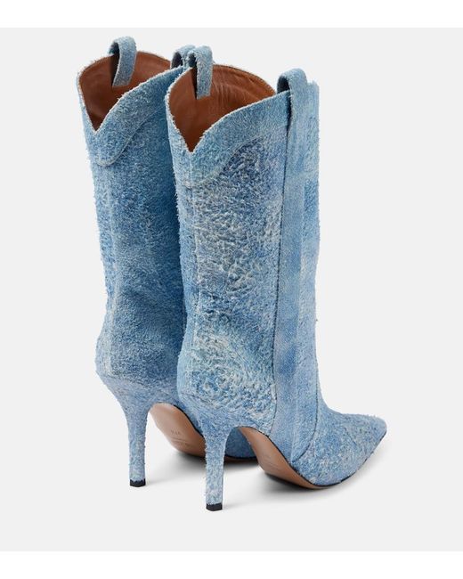 Paris Texas Blue Paloma 95 Denim Knee-High Boots
