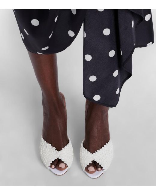 Aquazzura White Rio Flirt Mules