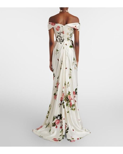 Vivienne Westwood White Bridal Nova Cocotte Floral Corset Gown