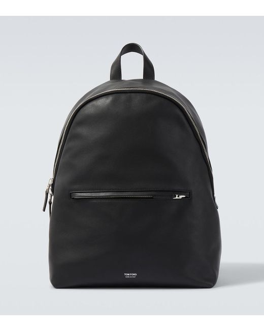 Tom Ford Black Leather Backpack for men