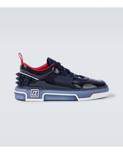 Christian Louboutin Verzierte Sneakers Astrocool Aus Leder in Blue für Herren