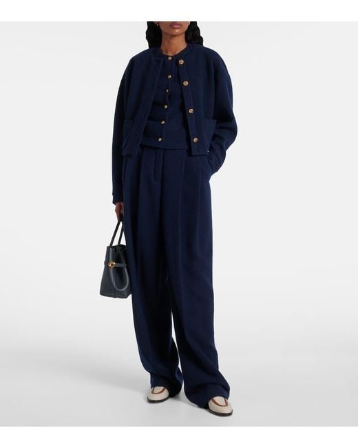 Loro Piana Blue Cashmere And Wool-Blend Vest
