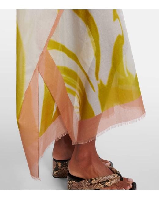 Dries Van Noten Yellow Printed Cotton Kaftan