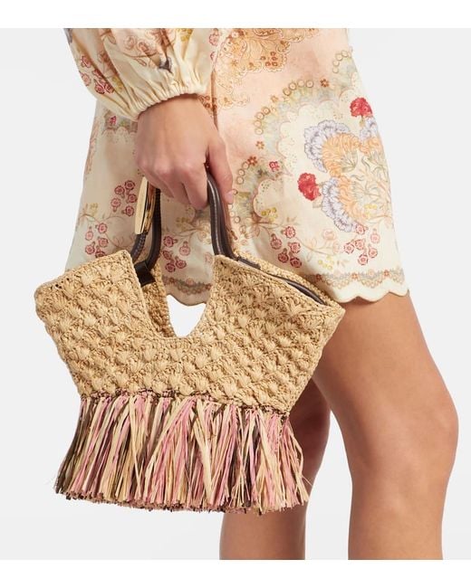 Zimmermann Metallic Tote Bag Goldentime Small Aus Raffiabast