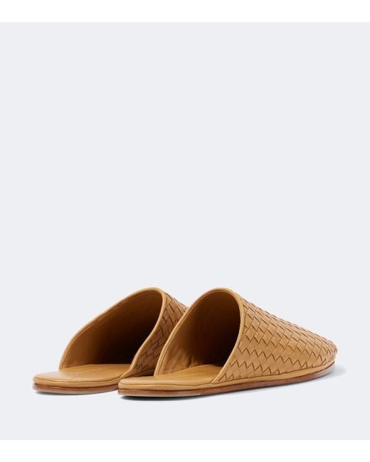 Bottega Veneta Natural Sunday Intrecciato Leather Mules for men