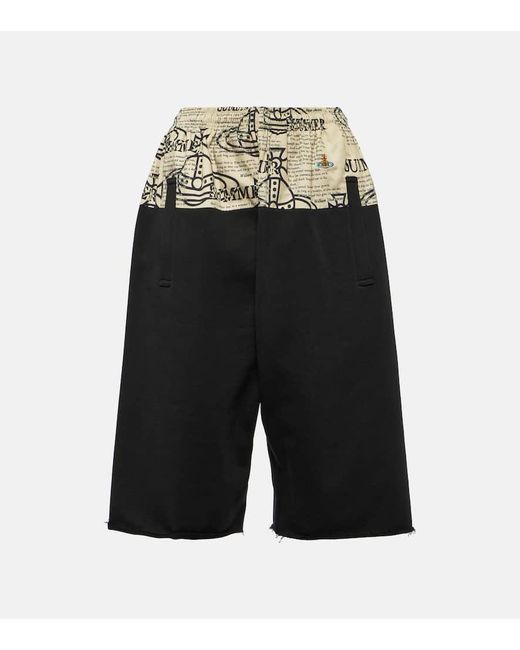 Shorts Kung Fu in cotone con stampa di Vivienne Westwood in Black