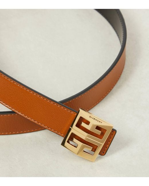 Givenchy Brown 4g Reversible Leather Belt
