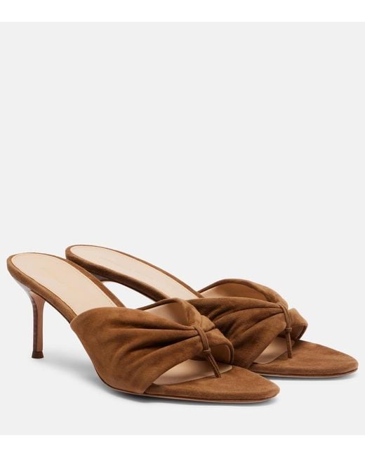 Veronica Beard Brown Tullia Suede Mules
