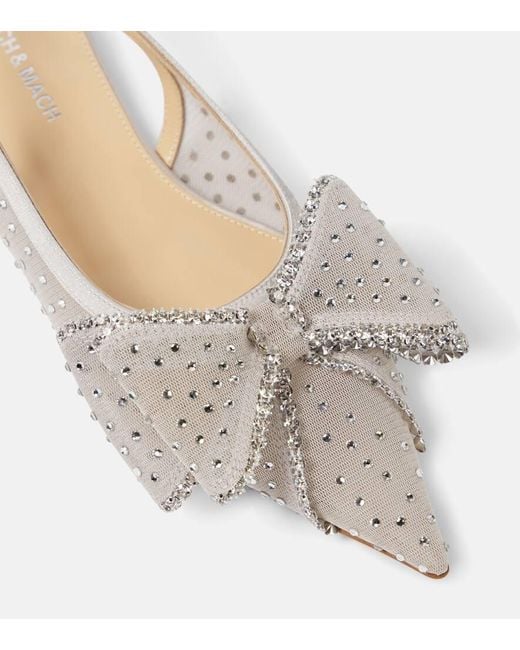 Mach & Mach Natural Cadeau Embellished Ballet Flats