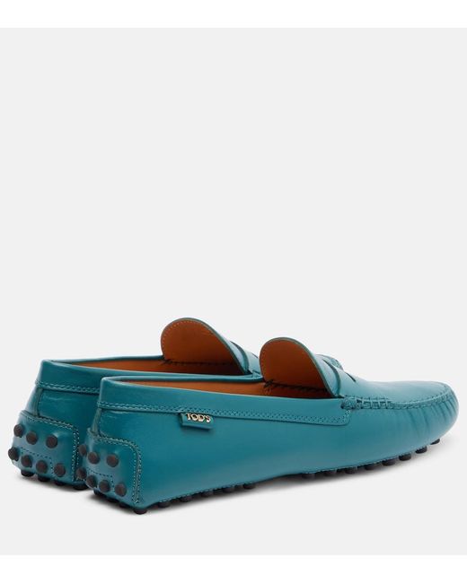 Tod's Blue Gommino Leather Driving Shoes