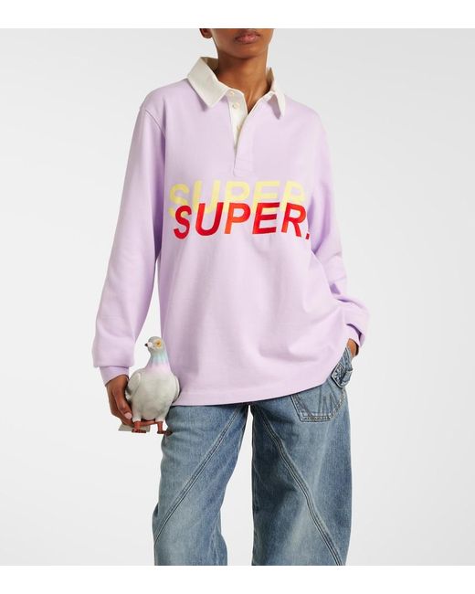 J.W. Anderson White Printed Cotton Polo Sweater