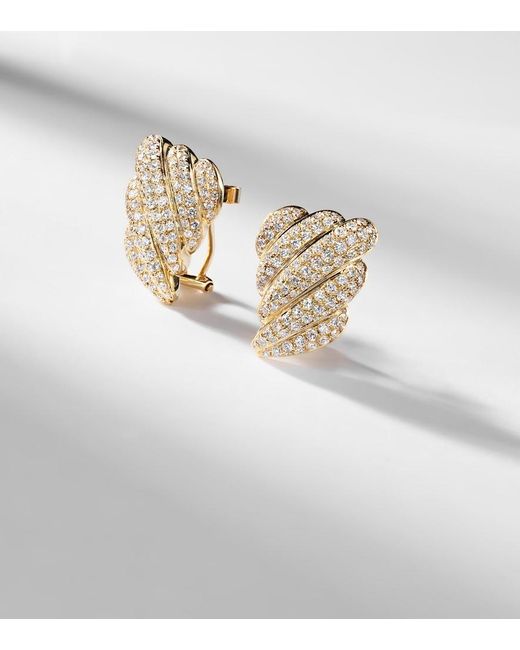 Anita Ko White Croissant 18Kt Earrings With Diamonds