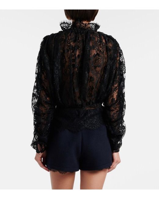 Self-Portrait Black Lace Blouse