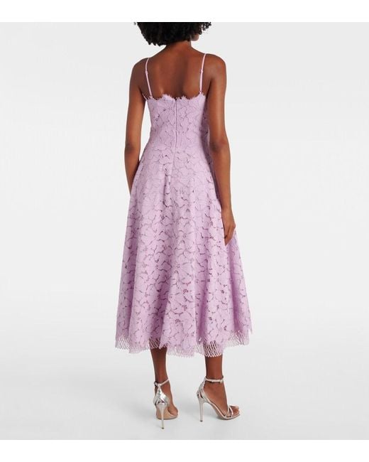 Jonathan Simkhai Pink Julia Lace Midi Dress
