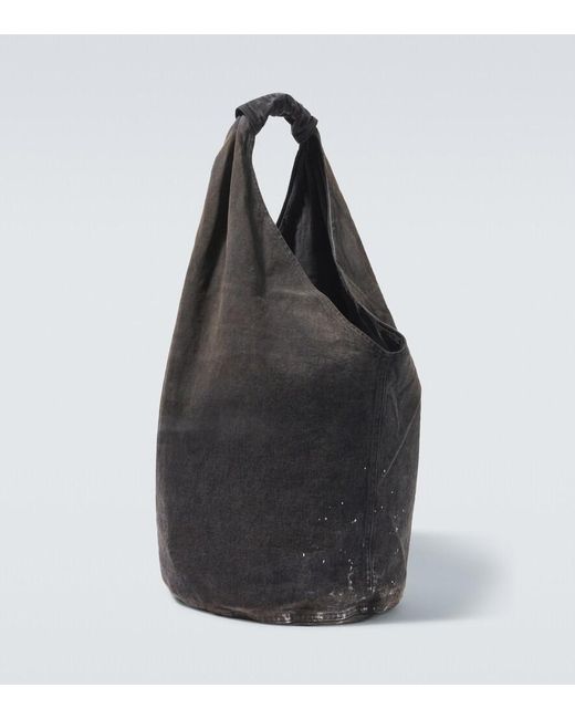 Our Legacy Black Drip Denim Shoulder Bag for men