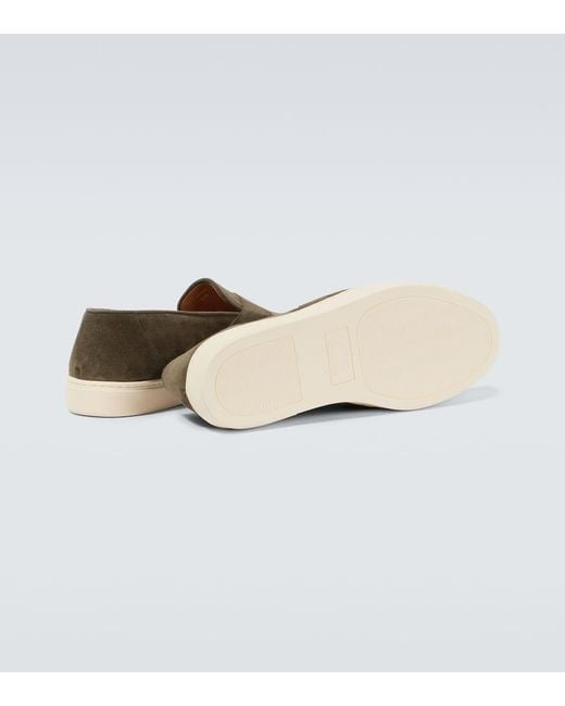 George Cleverley Brown Joey Ii Suede Loafers for men