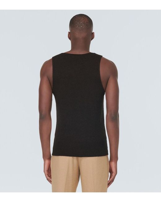 Dries Van Noten Black Wool Sweater Vest for men